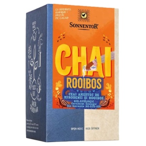 Ceai din amestec de mirodenii și rooibos Chai, 18 doze, Sonnentor