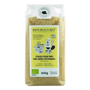 Cous Cous Bio din grau integral, eco, 500g, Republica Bio - Img 1