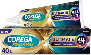 Crema adeziva pentru proteza dentara Corega Ultimate All in 1, 40g - Img 1