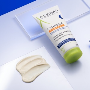 Cremă emolientă reparatoare de noapte Exomega Control, 200 ml, A-Derma - Img 3
