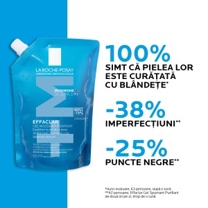 Effaclar Gel Spumant Refill +M 400ml – Rezerva curatare ten acneic | La Roche-Posay - Img 2