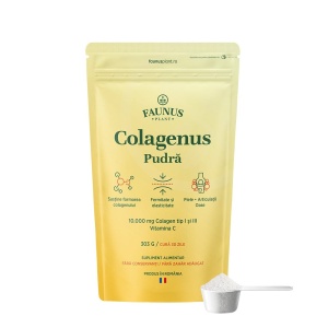 Faunus Colagenus, pudră cu vitamina C și colagen hidrolizat, 303g