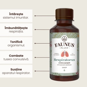 Faunus Sirop Respirator Cu Miere Si Propolis, 200ml - Img 3