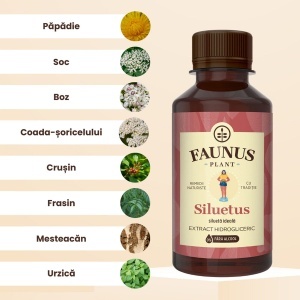 Faunus Tinctura Siluetus fara alcool, 200 ml – pentru slabire si detoxifiere - Img 5