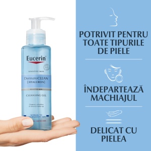 Gel de curățare DermatoClean, 200 ml, Eucerin - Img 2