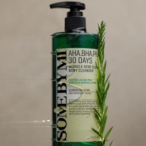 Gel de curatare pentru corp anti-acnee cu AHA BHA PHA 30 Days Miracle Acne Clear Body Cleanser, 400 g, Some By Mi - Img 2