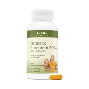 GNC Herbal Plus Turmeric Curcumin 500 mg, 100 capsule vegetale
