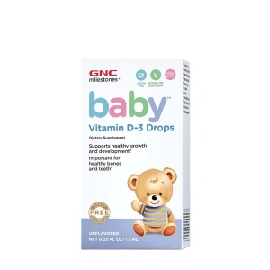 GNC Milestones Baby Vitamin D-3 Drops – 7.5 ml - Img 1