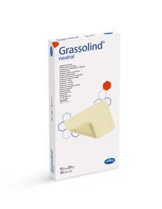 Grassolind Neutral – Comprese sterile cu unguent, 10 x 20 cm, 30 bucati – Hartmann - Img 1