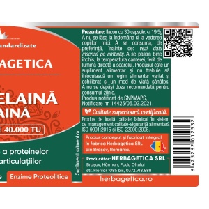 Herbagetica Bromelaina & Papaina, 30 capsule - Img 3