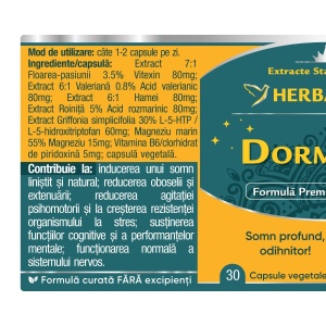 Herbagetica DormBine, 30 capsule - Img 2