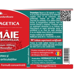 Herbagetica Tamaie - Boswellia Serrata, 30 capsule - Img 3
