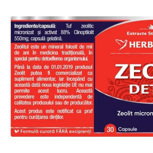Herbagetica Zeolit Detox, 30 capsule - Img 2