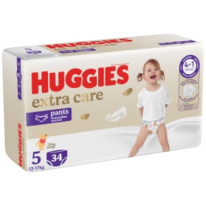 Huggies Extra Care Pants Scutece-Chiloțel Nr. 5, 12-17 kg, 34 bucăți
