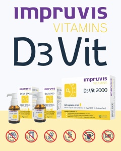 Impruvis D3Vit 500 cu Picurator - Vitamina D3 500 U.I. - 20 ml - Img 3