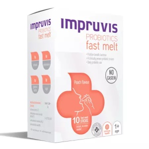 Impruvis Probiotics Fast Melt, aroma de piersica, 10 plicuri - Img 2