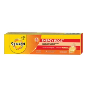 Multivitamine și minerale Supradyn Energy Boost, 15 comprimate efervescente, Bayer