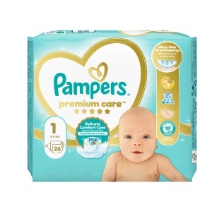 Pampers Premium Care Scutece Nr. 1 Newborn, 2-5 kg, 26 bucăți
