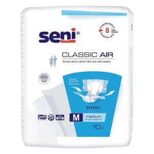 Scutece adulti Classic Air, Medium, 10 bucati, Seni - Img 1