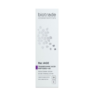 Ser de față iluminator Re:AGE cu acid tranexamic, peptide și B3, 30 ml, Biotrade