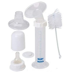 Set pompă de san cu recipient pentru lapte și perie de curățare, BabyNova