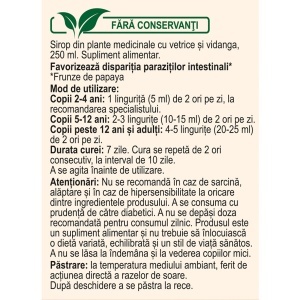 Sirop din plante medicinale Vermicin D73, 250 ml, Fares - Img 3