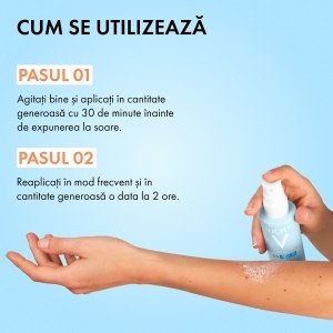 Spray hidratant pentru fata si corp cu protectie solara SPF 50 Capital Soleil UV Aqua, 200 ml, Vichy - Img 9