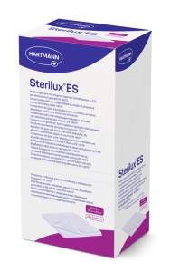 Sterilux ES – Comprese sterile din tifon, 5 x 5 cm, 8 straturi, 25 plicuri – Hartmann - Img 1