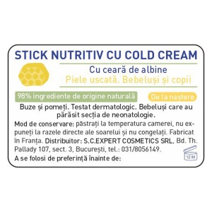 Stick Hrănitor cu Cold Cream, 9.2 g, Mustela - Img 2