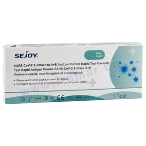 Test rapid antigen Combo Gripă A/B & COVID-19, 1 test, Sejoy