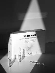 Tratament impotriva incaruntirii parului pentru femei LABO White Hair, 40 fiole x 3.5ml - Img 3