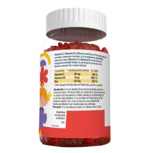 Ursuleti gumati cu Vitamina C, Vitamina D si Zinc Imuno Kids Sicovit, 50 ursuleti, Zentiva - Img 3