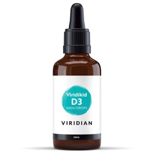 Viridian Viridikid vitamina D3 400 UI picaturi pentru copii, aroma de portocala, 30 ml