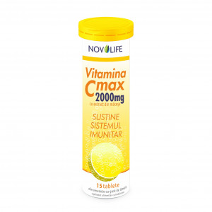Vitamina C Max 2000, 15 tablete, Novolife