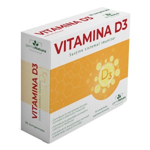 Vitamina D3, 30 comprimate, Gama Natura
