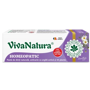 Vivanatura Homeopatic Pastă de Dinți cu Argilă și 44 de Plante, 50 ml