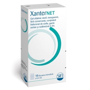 XanterNet gel oftalmic, 0,4 ml x 10 monodoze, SIFI