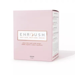 Absorbante de noapte din bumbac organic, 8 bucati, Enroush - Img 1