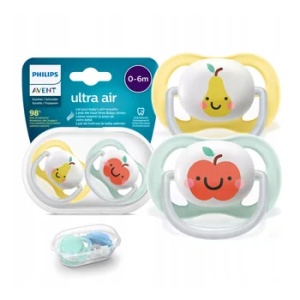 Avent Suzete Ultra Air pentru 0-6 luni SCF080/17, 2 bucati - Img 1