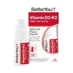BetterYou DLux+ spray oral vitamina D3 3000 UI si K2, 12 ml