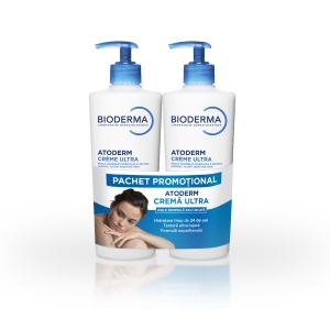 Bioderma Pachet Atoderm Crema Ultra fara parfum, 2 x 500 ml
