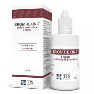 Bromhexin-T 2 mg/ml picaturi orale solutie, 50 ml – Tis Farmaceutic