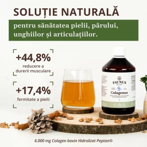Colagenus colagen lichid hidrolizat Peptan, 500 ml, Faunus Plant - Img 8