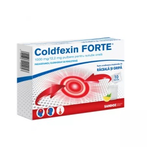 Coldfexin Forte 1000mg/12,2mg, 10 plicuri, Sandoz