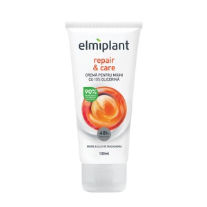 Cremă reparatoare de mâini cu miere și ulei de macadamia, 100 ml, Elmiplant