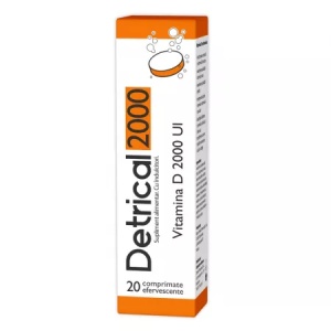 Detrical D3 2000 UI, 20 comprimate efervescente – Zdrovit