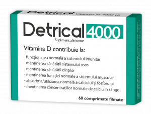 Detrical Vitamina D 4000UI, 60 comprimate, Zdrovit