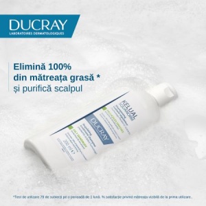 Ducray Kelual Squanorm Sampon anti-matreata grasa, 400 ml - Img 2