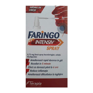 Faringo intensiv spray, 8,75 mg/doza, 15 ml, Terapia