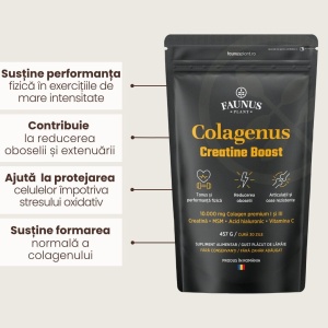 Faunus Colagenus Creatine Boost, pudră cu colagen și creatină, 457g - Img 5